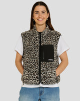 Womens Sherpa Vest | Leopard | WOMENS | TOPS | FLEECE AND HOODIES | VEST | DHaRCO | MTB | Image 6 of 8
