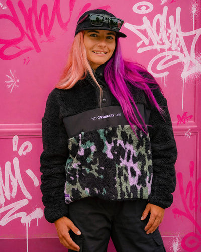 Womens Sherpa | Isa Signature - Purple Leopard
